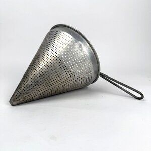 Vintage Aluminum Cone Sieve Apple Fruit Press Strainer Colander Canning